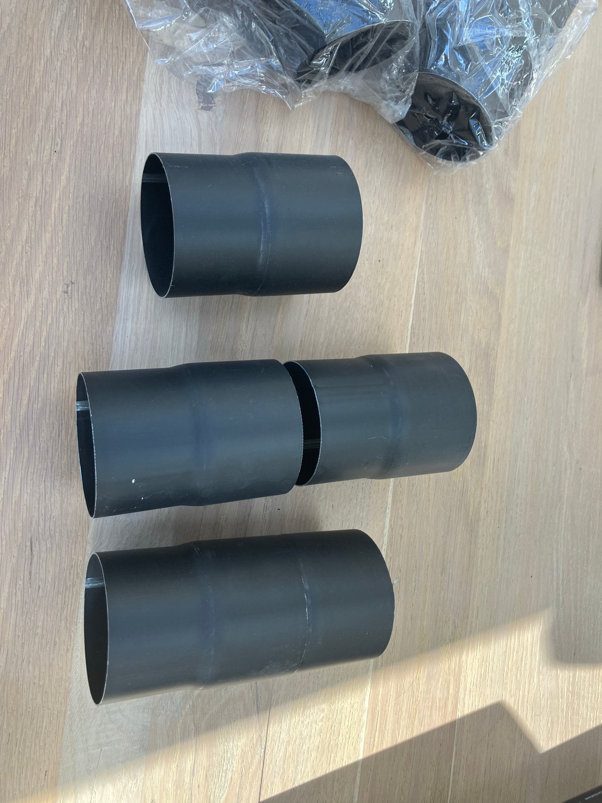 Zwarte afvoerbuizen - set van 4, Gebruikt, Ophalen of Verzenden, Minder dan 2 meter, 80 mm of meer