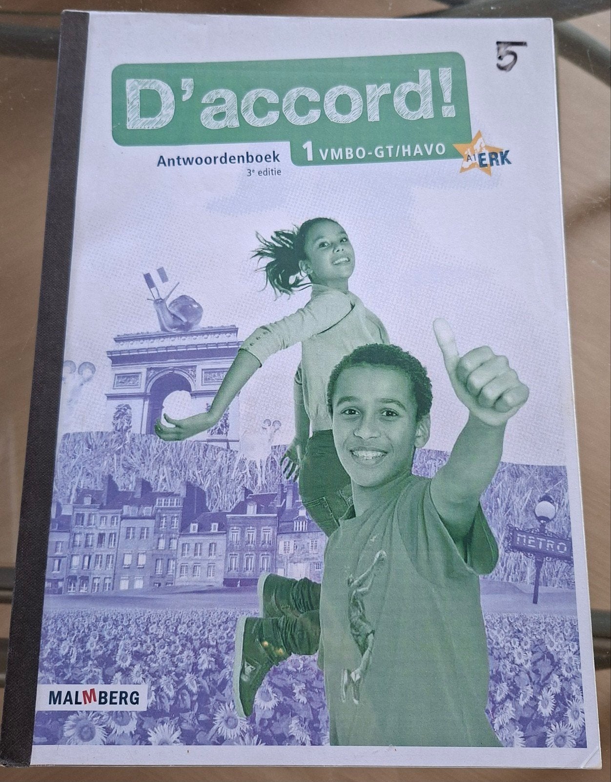 D'accord! Antwoordenboek 1 VMBO-GT/HAVO 3e editie, Boeken, VMBO, Frans, Malmberg, Ophalen of Verzenden