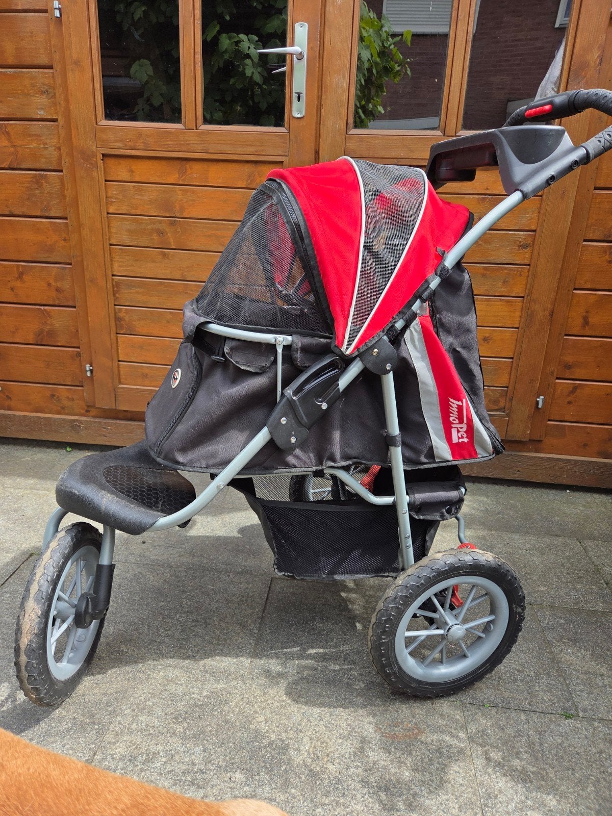 Honden buggy., Ophalen