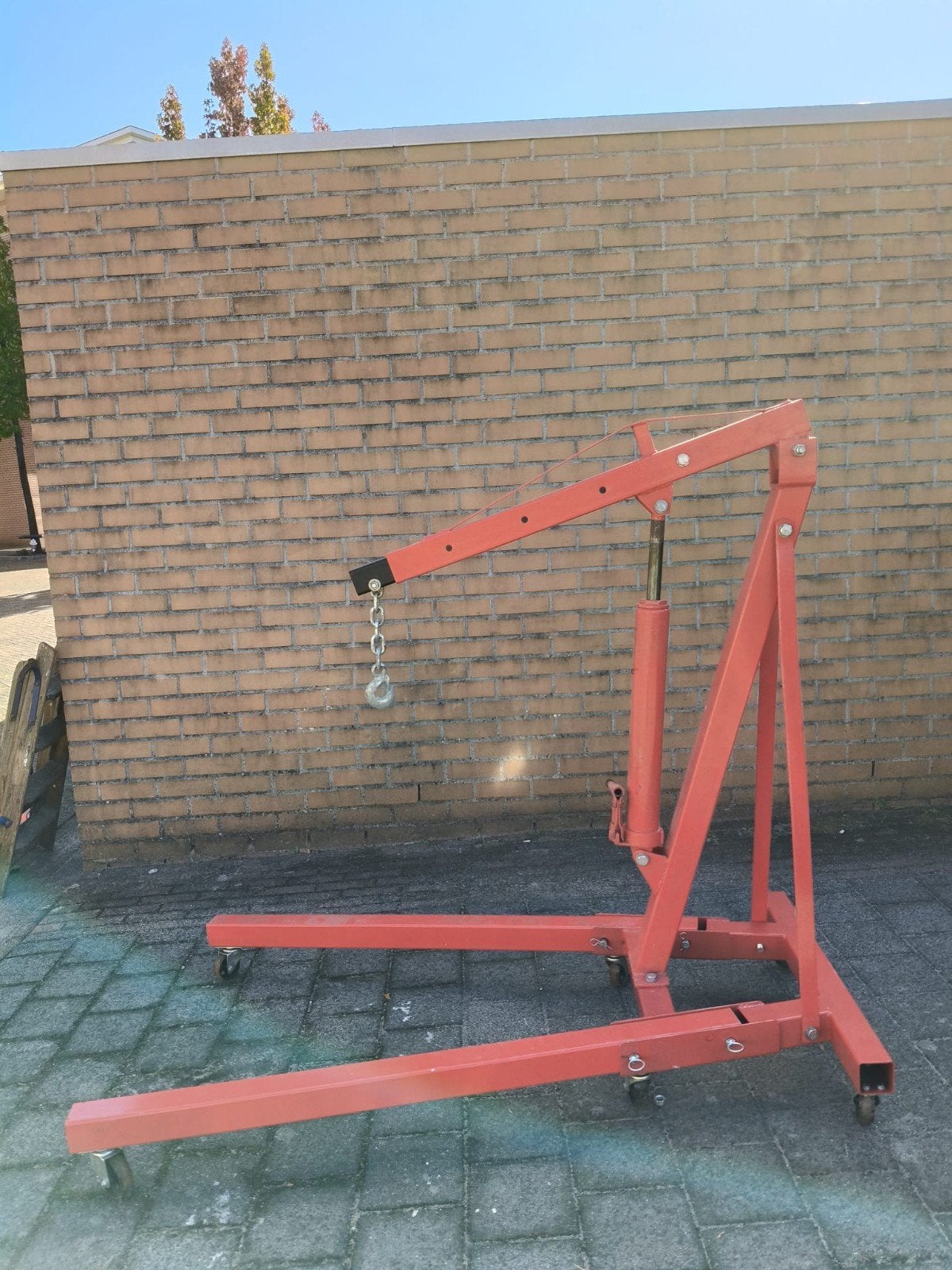 Motortakel 2 Ton - Opvouwbaar en Verrijdbaar, Ophalen, Zo goed als nieuw, Handmatig