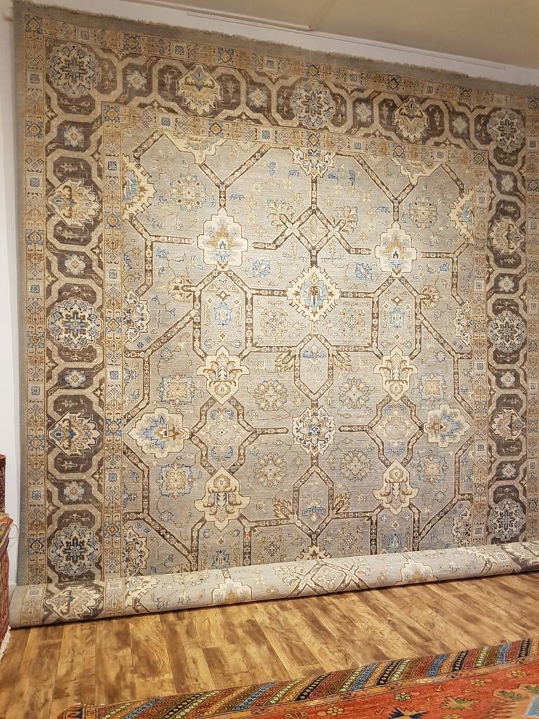 Groot Oosters Tapijt - Klassiek Design Top Actie Korting 75%, Klassiek Oosters, Grijs, Ophalen of Verzenden, 200 cm of meer