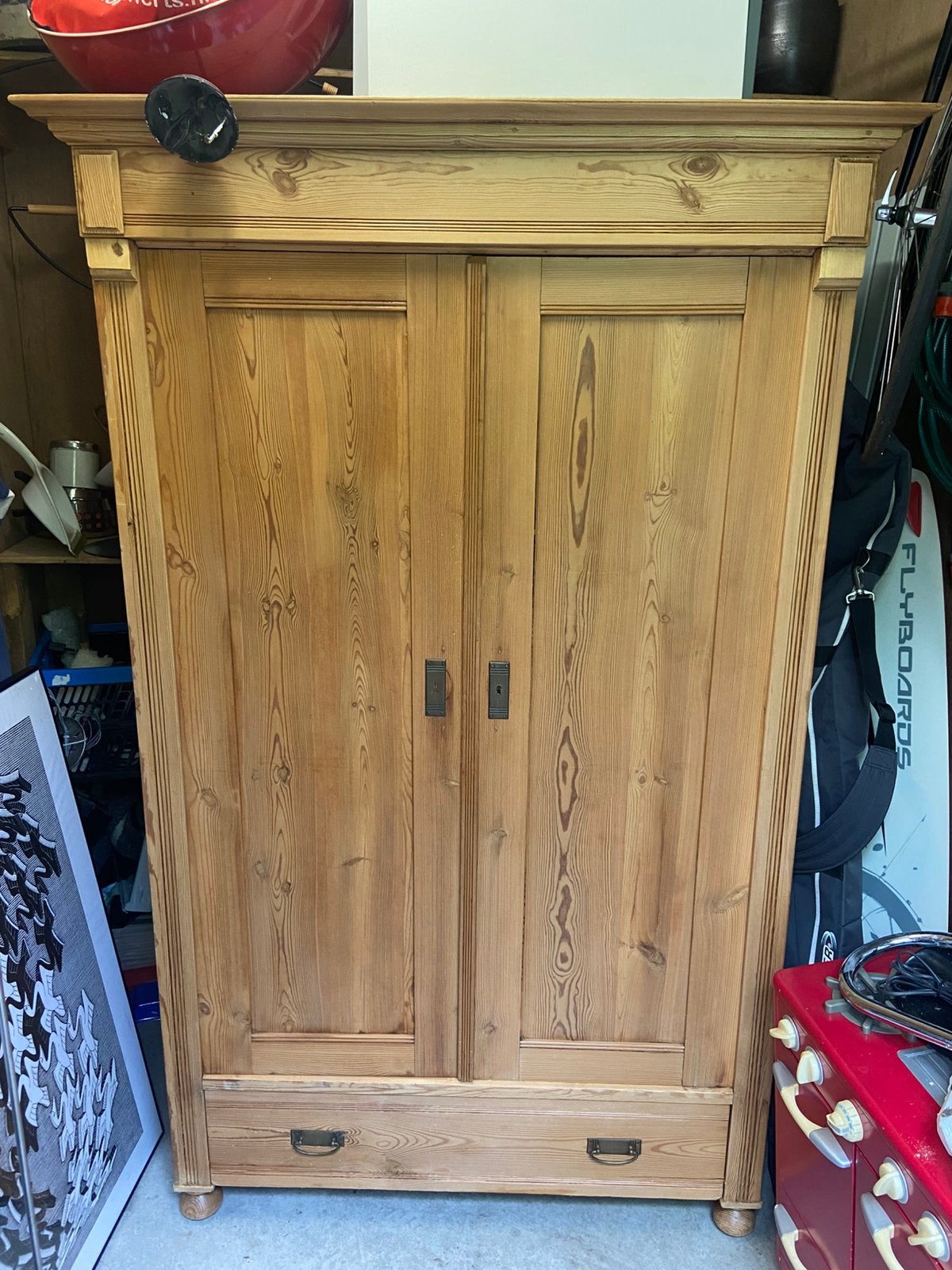 Grenen kast. LxBxH 55x110x185., Ophalen