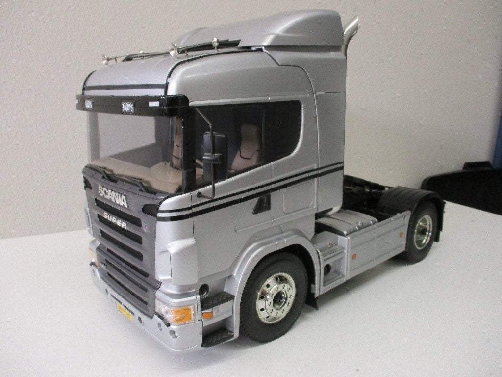 Tamiya  scania 470, Elektro, Schaal 1:14, Ophalen of Verzenden, Zo goed als nieuw