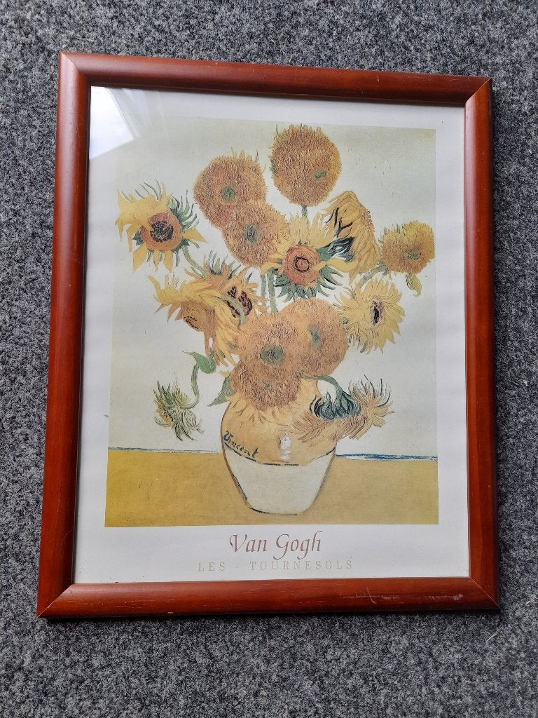 REPRODUCTIE VINCENT VAN GOGH IN LIJST LES TOURNESOLS, Ophalen of Verzenden, Zo goed als nieuw