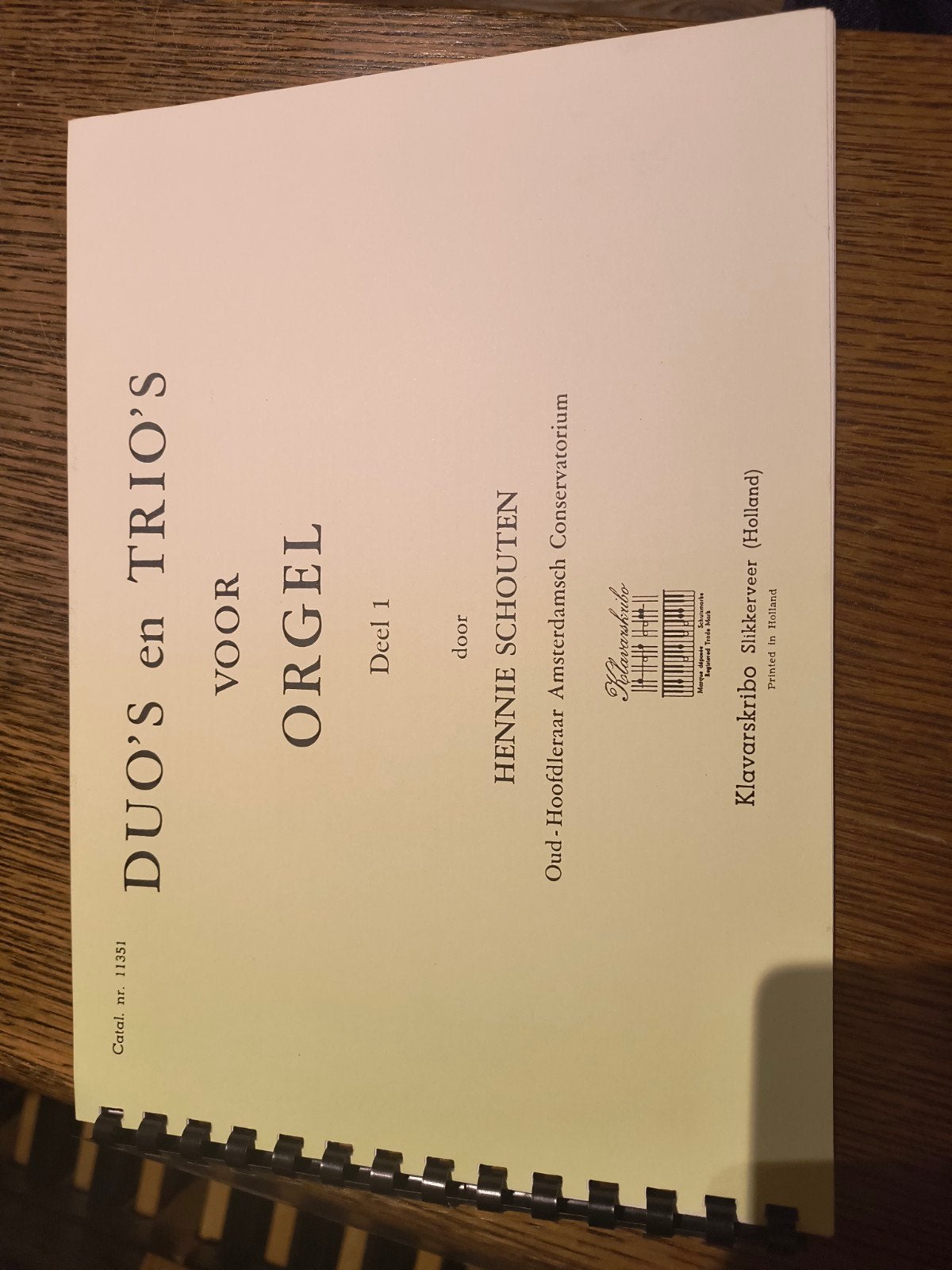 Duo's en Trio's voor Orgel door Hennie Schouten, Ophalen of Verzenden, Zo goed als nieuw, Les of Cursus, Orgel