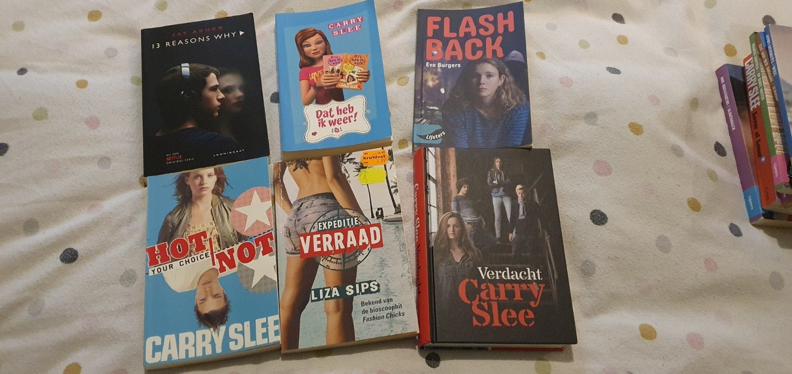 Diverse jeugdboeken: Carry Slee, Jozef van den Berg en meer, Ophalen of Verzenden, Gelezen, Carry Slee, Jozef van den Berg, Jay Asher, Lisa Sips
