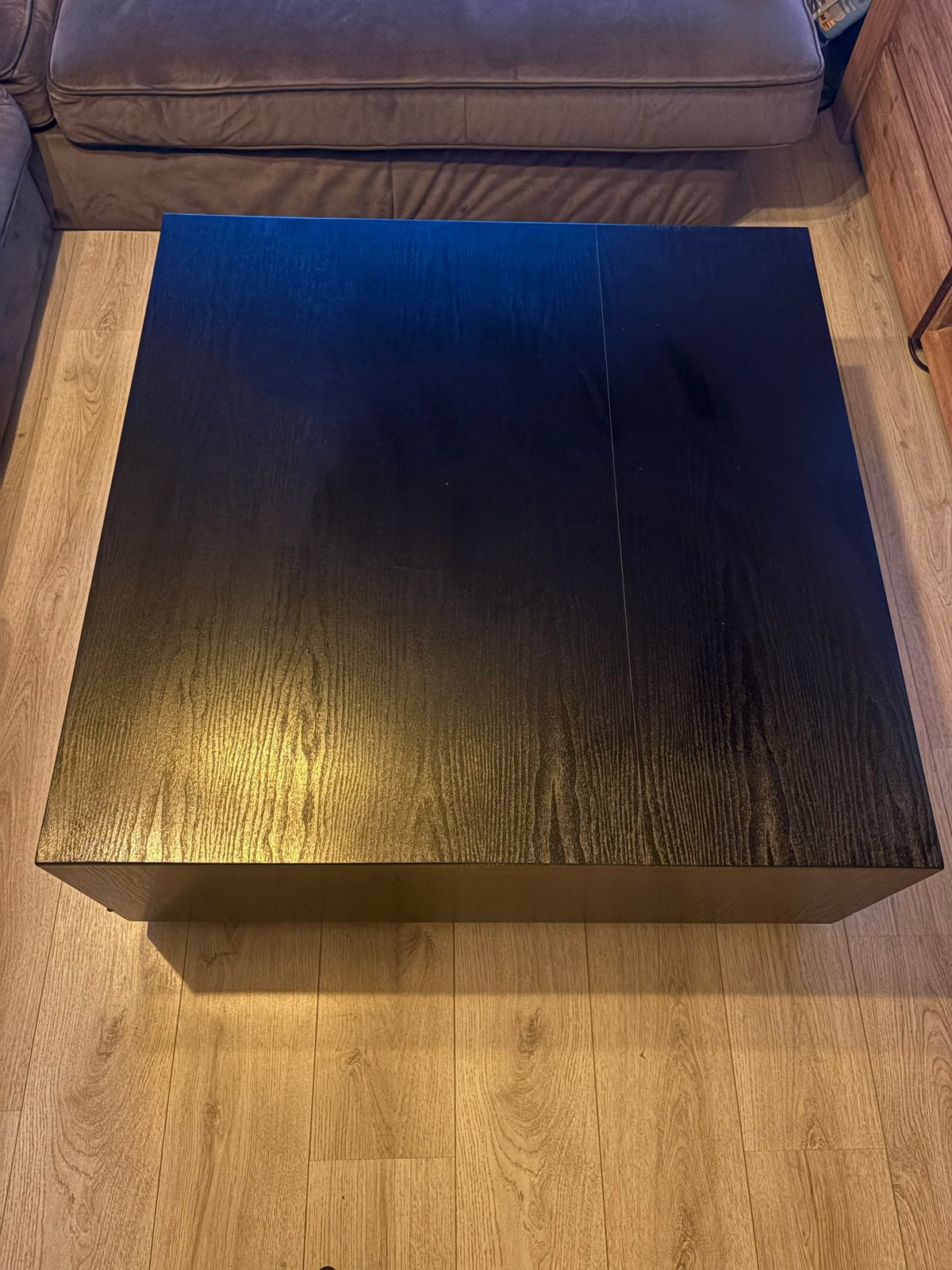 Gratis: Zwarte bloktafel 100x100 met plakfolie, Ophalen, Overige materialen, Gebruikt, 100 tot 150 cm