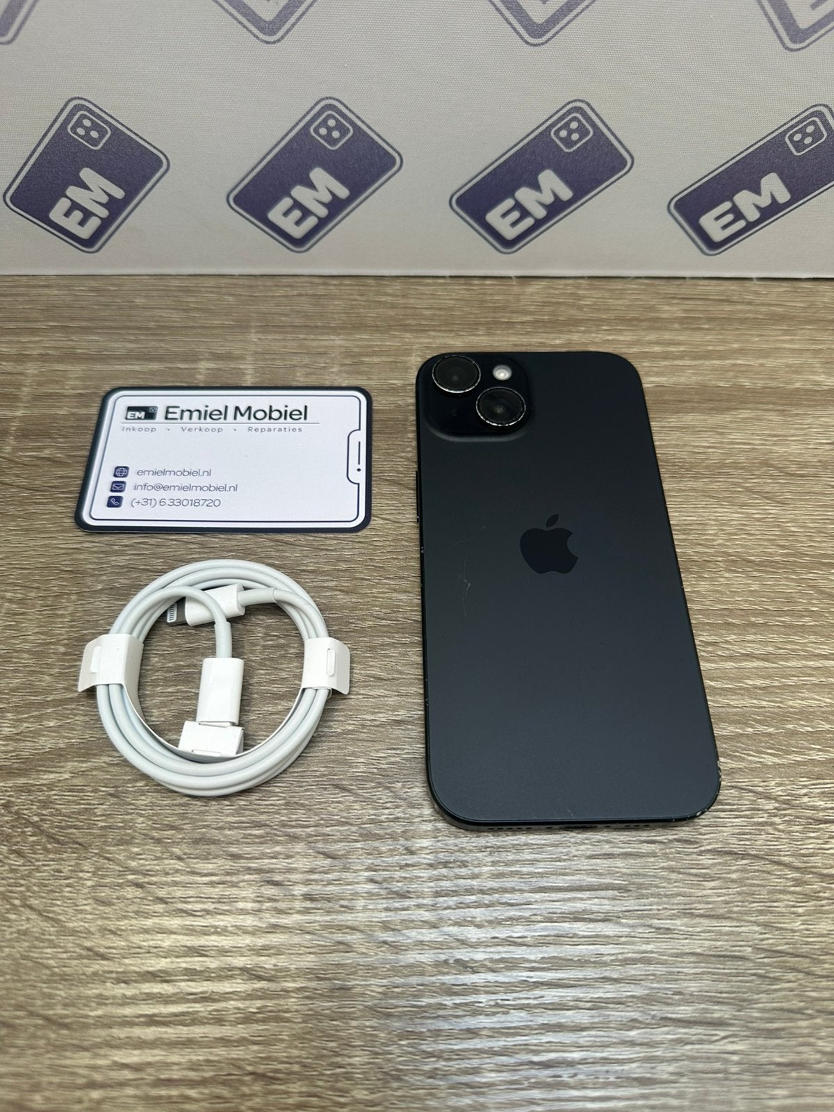 iPhone 15 - 128GB / batterij 100% / garantie, 128 GB, IPhone 15, Zwart, Ophalen of Verzenden