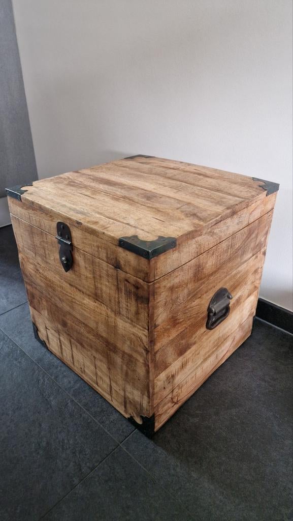 VidaXL opbergkist mangohout, Huis en Inrichting, Woonaccessoires | Kisten, Minder dan 50 cm, 50 tot 100 cm, Ophalen of Verzenden