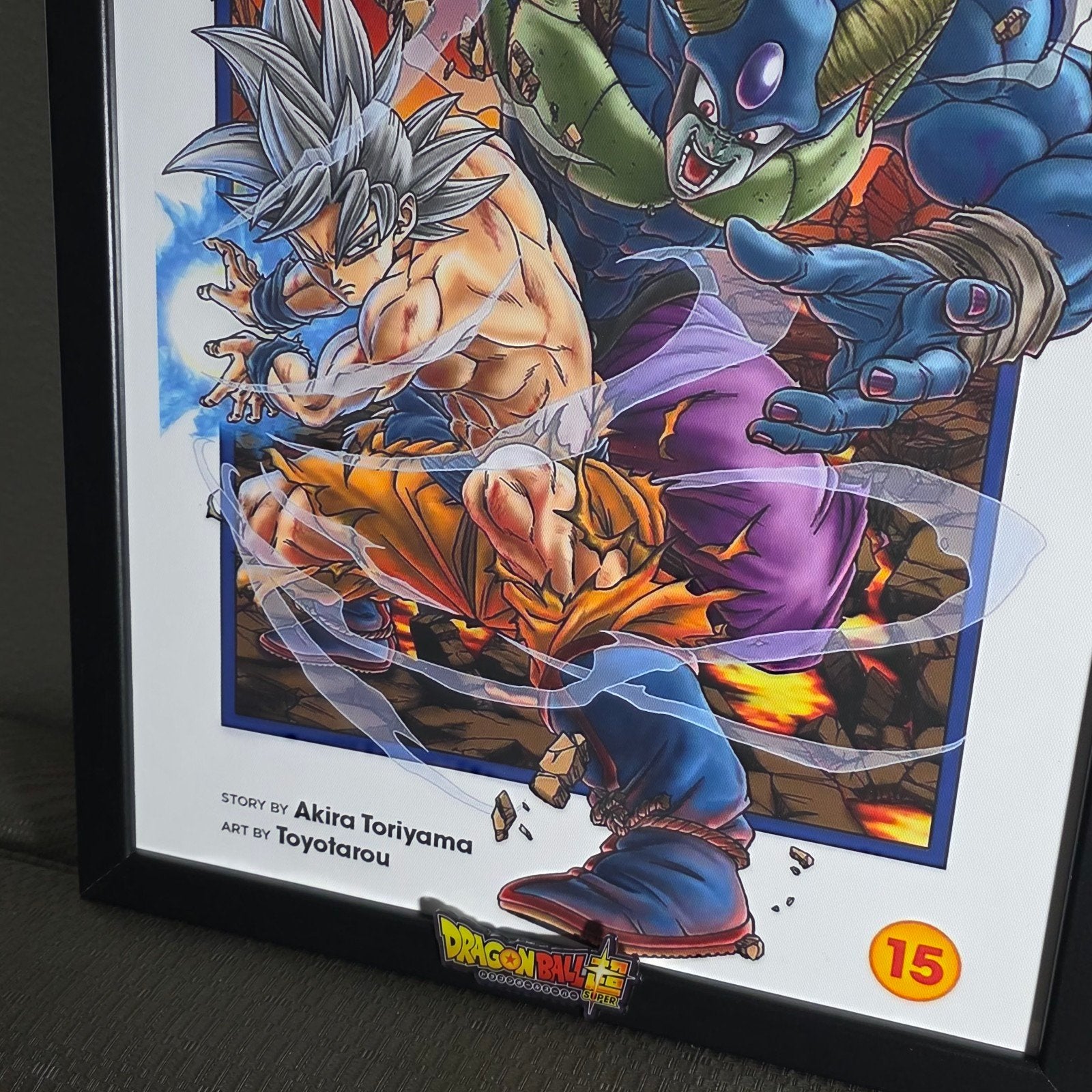 Dragon Ball Super Manga Vol 15 Ingelijste Poster 30x40cm, Verzamelen, Rechthoekig Staand, Met lijst, Nieuw, Ophalen of Verzenden