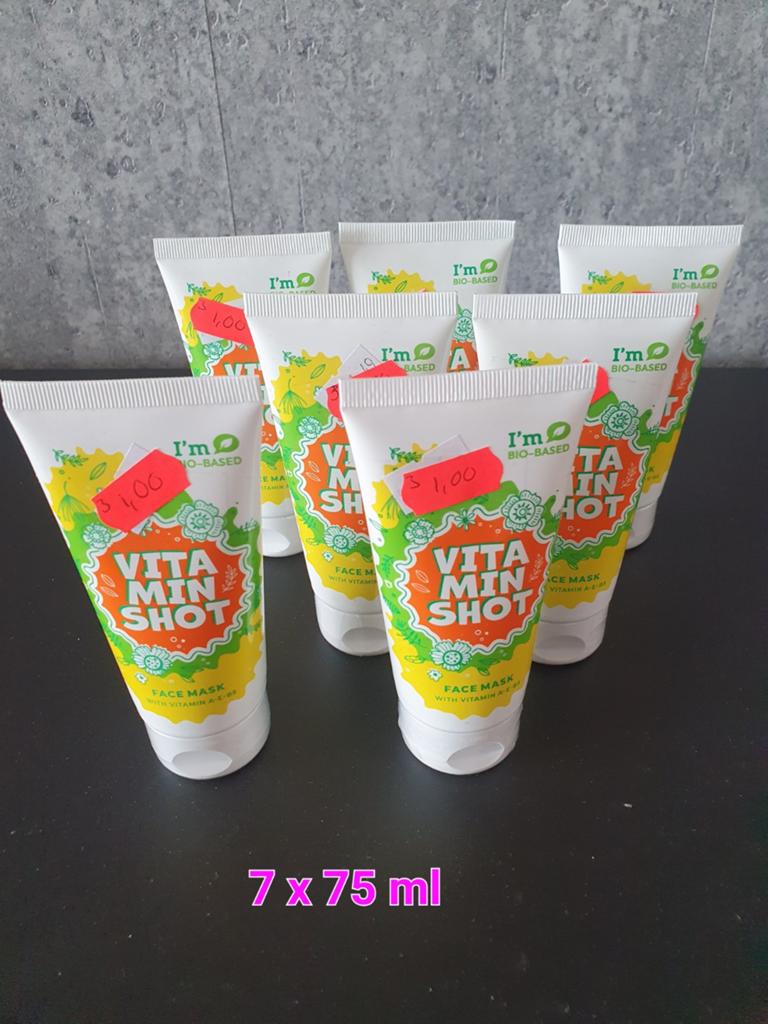 7 Nieuwe I'm Bio-Based Vitamin Shot Gezichtsmaskers 75ml, Ophalen of Verzenden, Nieuw