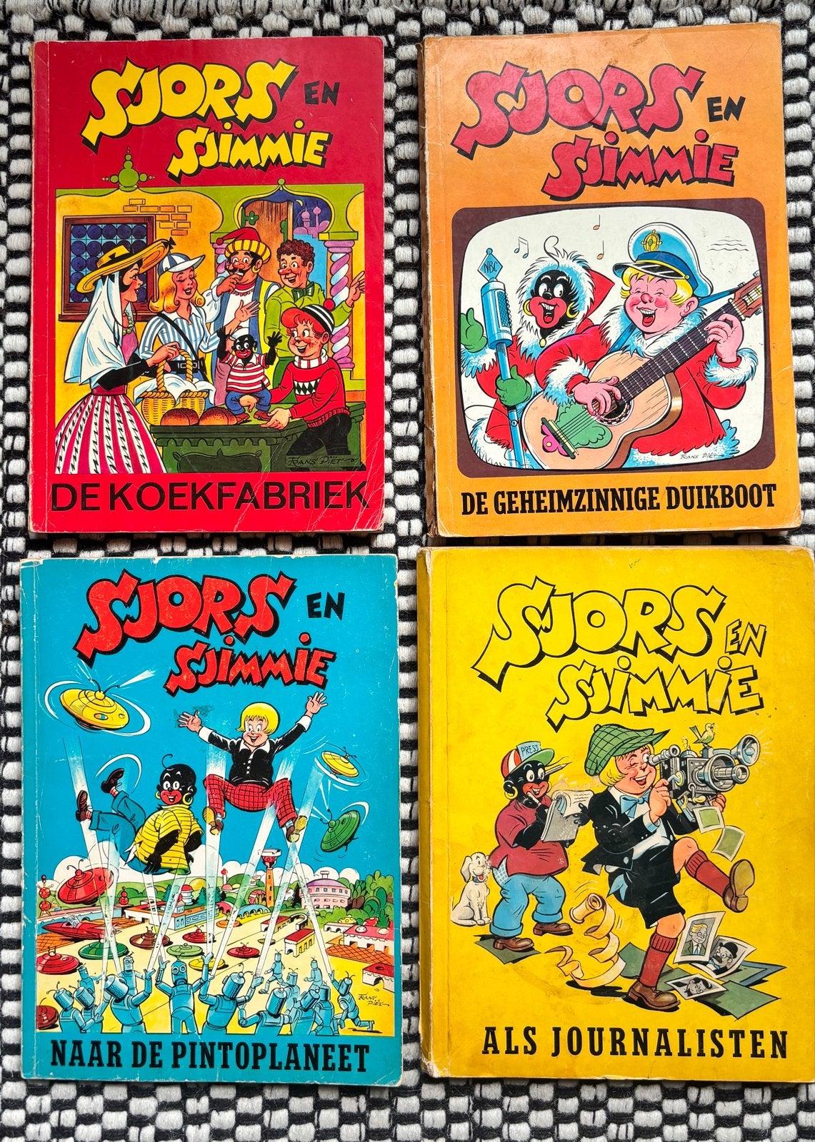 Sjors en Sjimmie - 4 vintage stripboeken, Meerdere stripboeken, Ophalen of Verzenden, Gelezen
