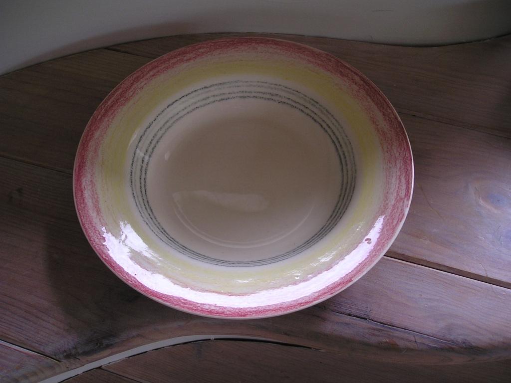 Clarice Cliff bord Liberty Stripe, Antiek en Kunst, Antiek | Keramiek en Aardewerk, Ophalen of Verzenden