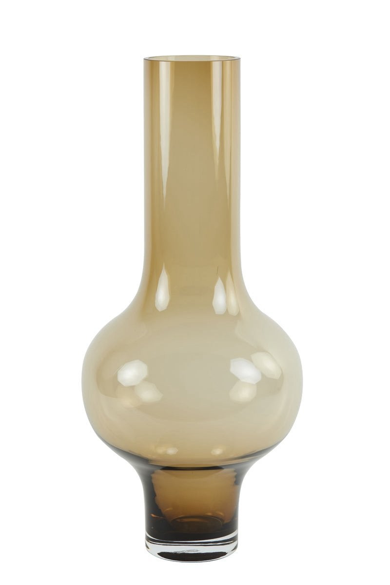 Vaas KAELA glas bruin, Ophalen, Nieuw, Bruin, Glas