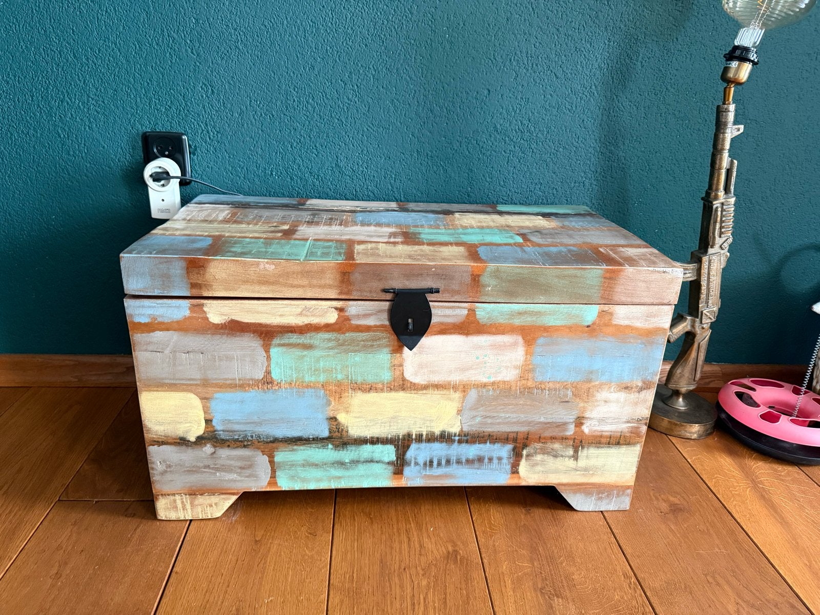 Houten kist / Opbergkist, Ophalen, Minder dan 50 cm, 50 tot 100 cm, Zo goed als nieuw