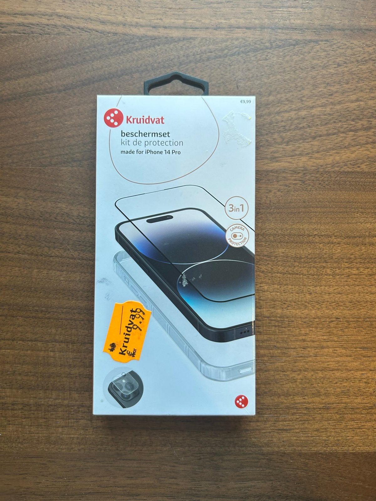 Kruidvat 3-in-1 Beschermset voor iPhone 14 Pro, Nieuw, Hoesje of Tasje, Schokbestendig, Kunststof