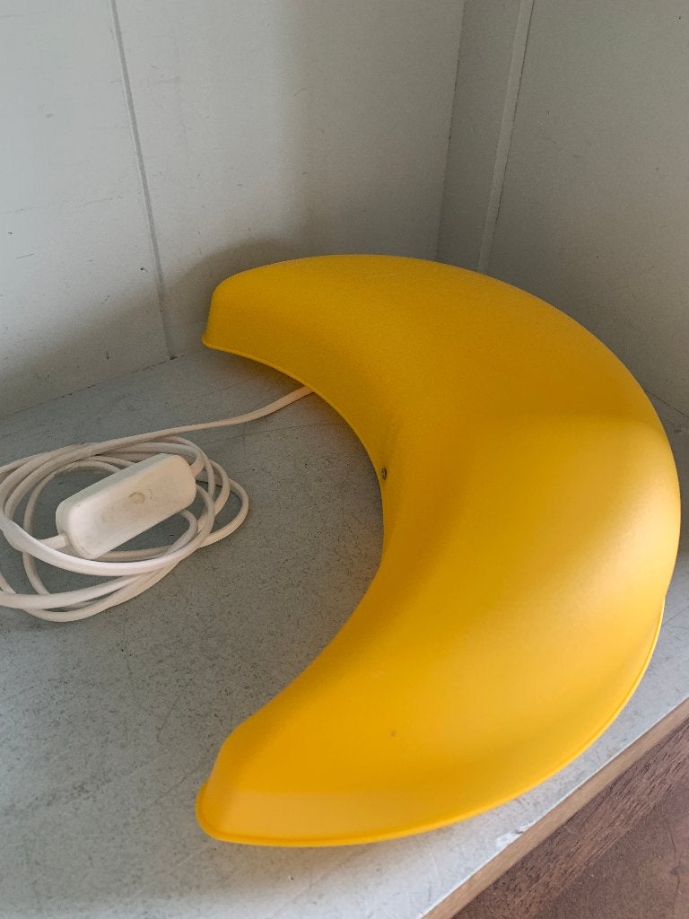 Gele halve maan wandlamp - sfeervolle verlichting, Huis en Inrichting, Lampen | Wandlampen, Ophalen of Verzenden