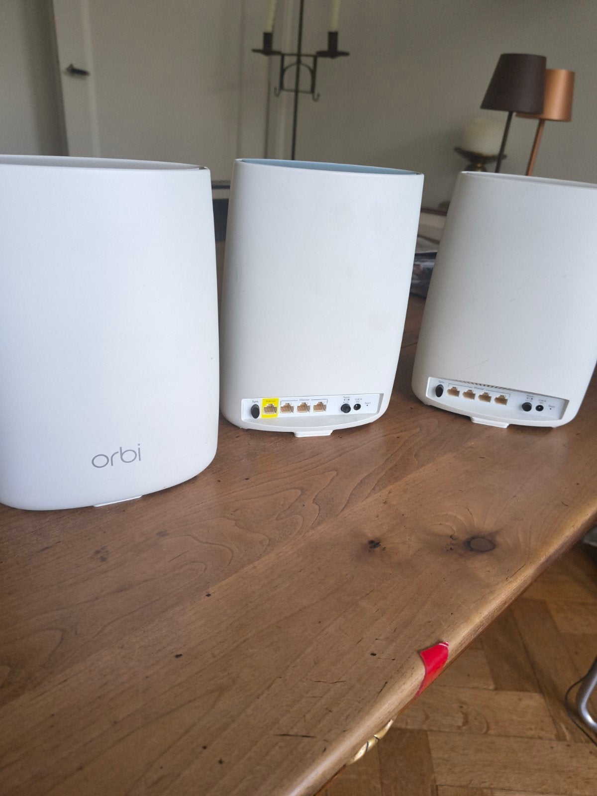Netgear Orbi RBR50v2 Router en RBS50v2 Satellieten (3 stuks), Computers en Software, Ophalen of Verzenden, Zo goed als nieuw, Router