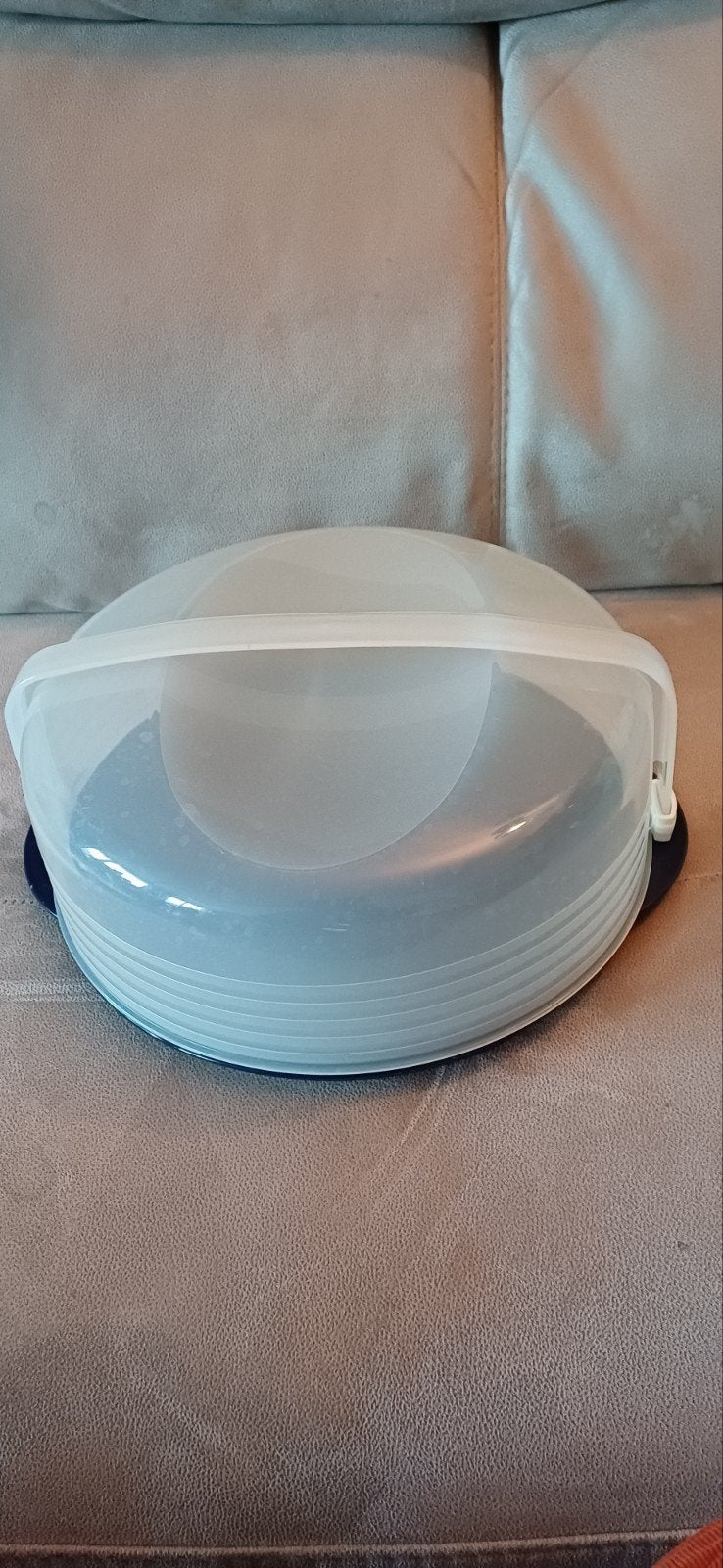 Tupperware partyschaal, Huis en Inrichting, Keuken | Tupperware, Ophalen of Verzenden, Zo goed als nieuw, Blauw, Overige typen