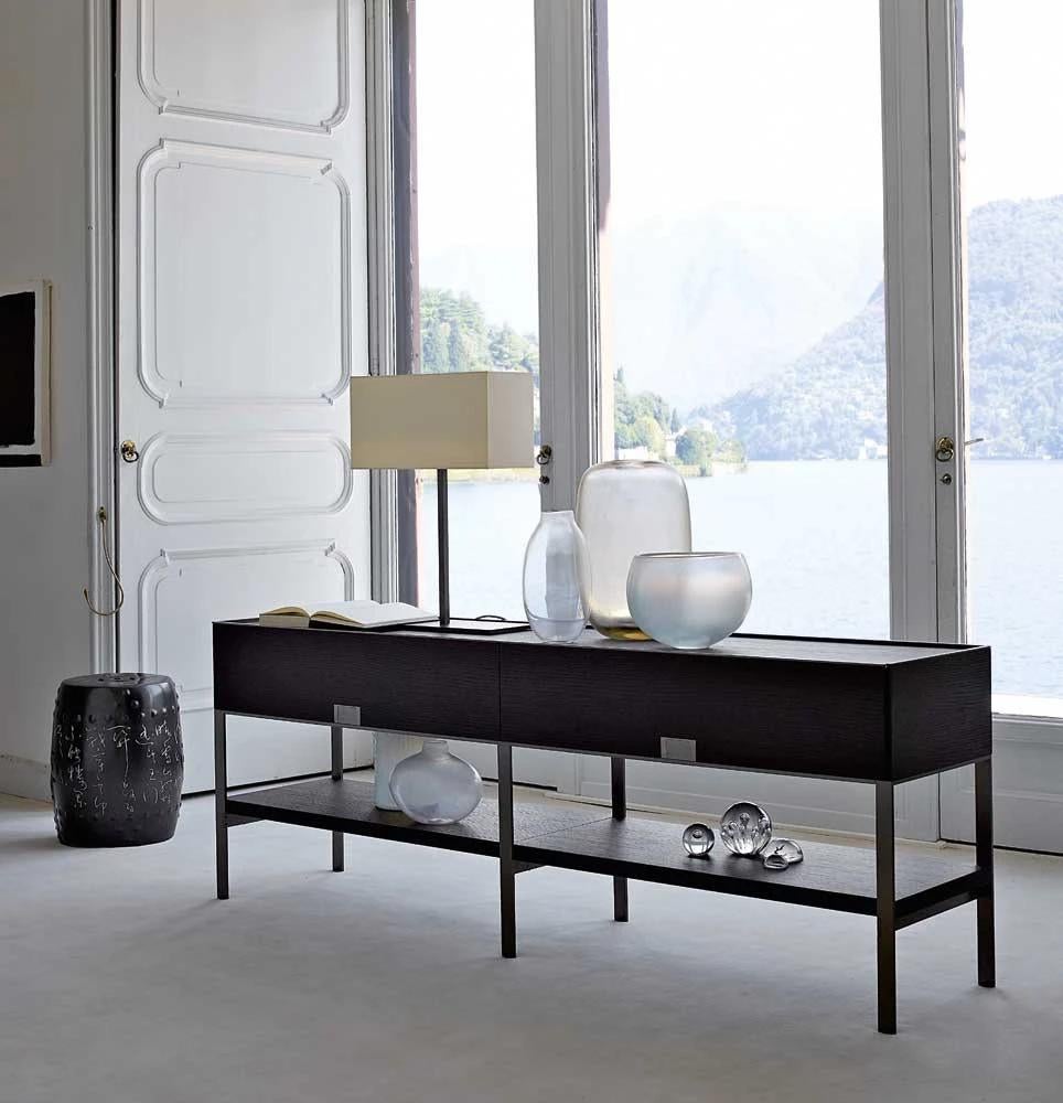 Maxalto Eracle Console Dressoir 220cm Calacatta Oro NP 12 K, Met plank(en), Info@micheldethouars.nl, Nieuw, Ophalen of Verzenden