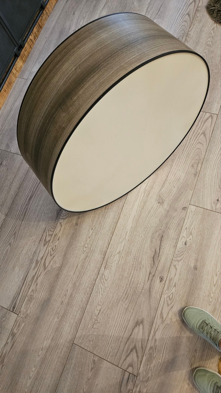 Lumidora Hang/Plafondlamp Taupe - Ø80cm, H25cm, 3x E27, Ophalen of Verzenden, Zo goed als nieuw, Metaal