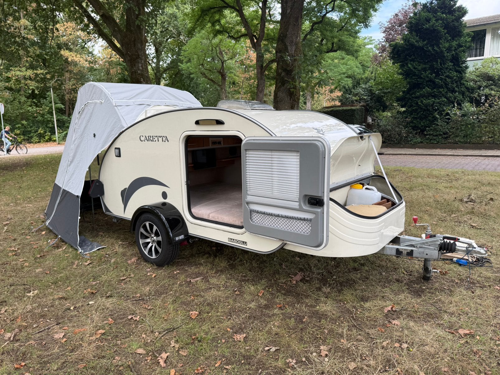 Caretta Basoglu 1500 Teardrop Mini Caravan 700Kg, Caravans en Kamperen, Caravans, Overige merken, Vast bed, Tot en met 2, Particulier