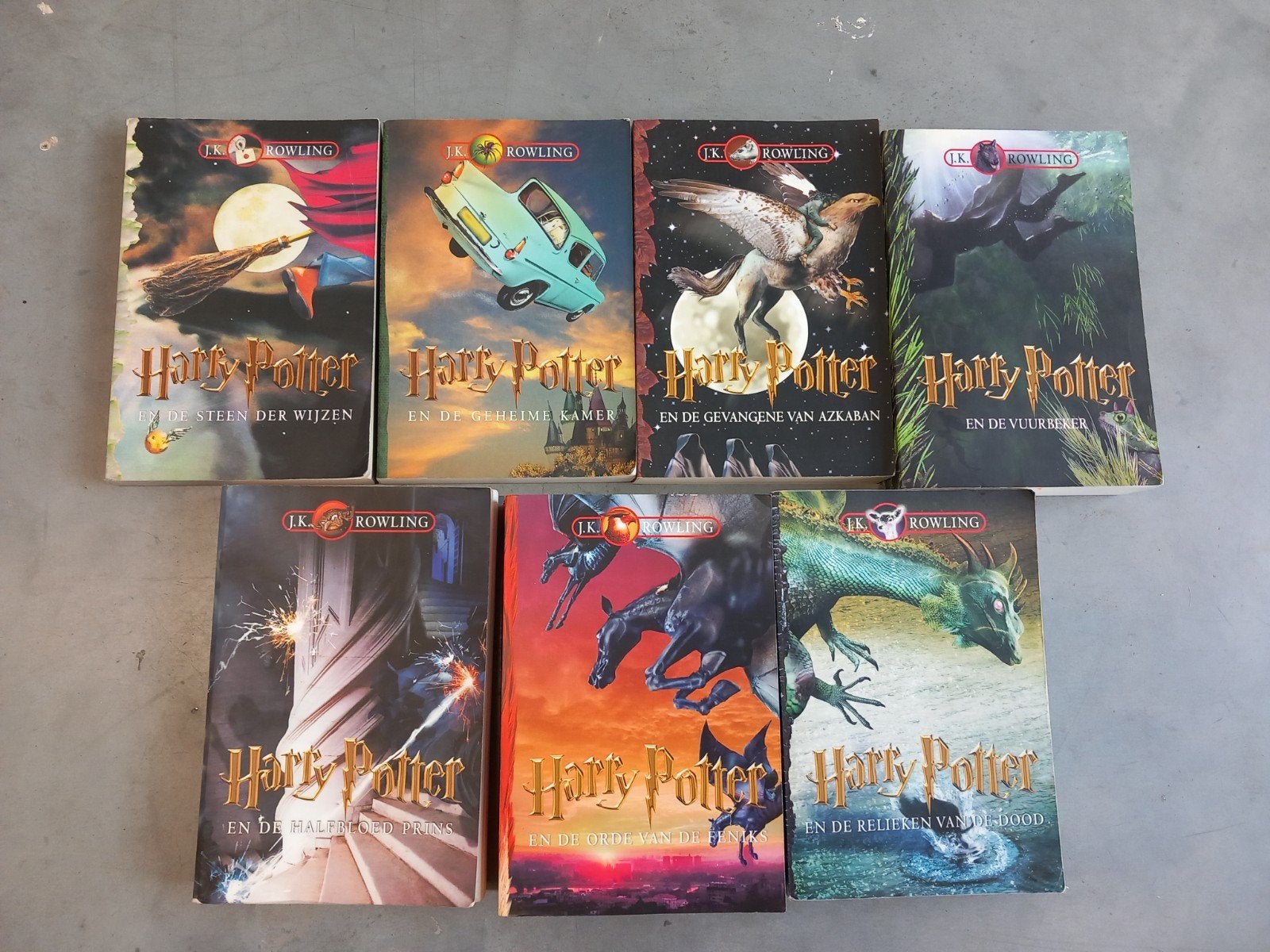 Complete Harry Potter paperback boekenreeks (7 delen), Boeken, Ophalen of Verzenden, Gelezen, J.K. Rowling