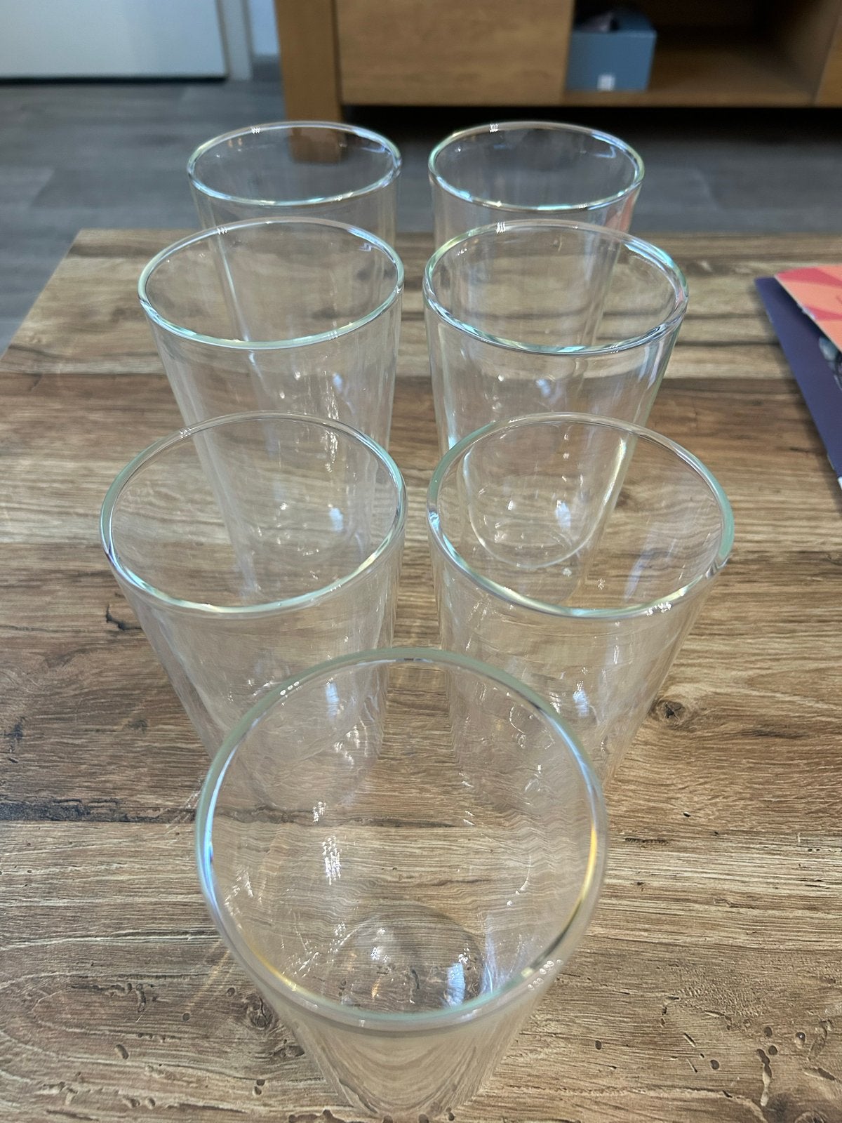 Dubbelwandige glazen - Set van 7, Huis en Inrichting, Ophalen, Overige merken, Glas, Overige typen