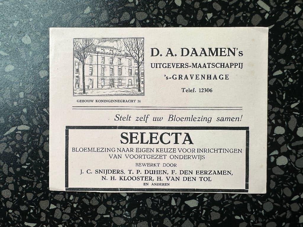 Vloeiblad Daamen’s Uitgevers – Mij. ’s-Gravenhage Tel: 12306, Ophalen of Verzenden, Gebruikt, Overige typen