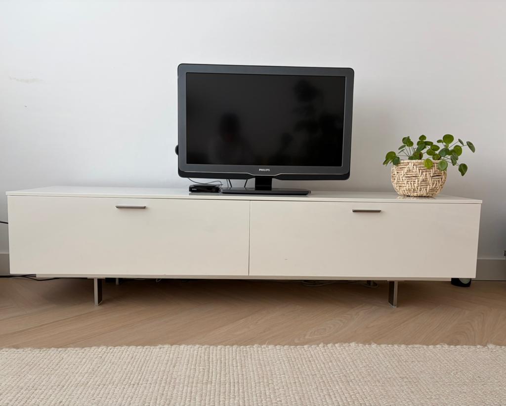 Hoogglans wit tv meubel Italiaans Design Alt DaFre, Ophalen, Gebruikt, 150 tot 200 cm, Minder dan 100 cm