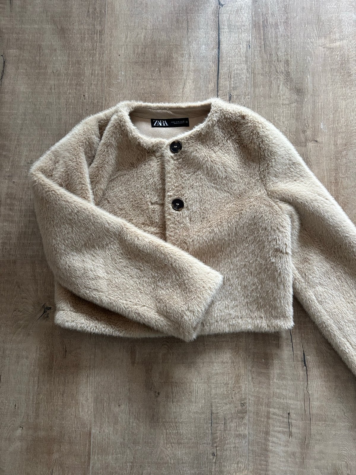 Zara bonte jack, maat M, zo goed als nieuw, Verzenden, Zo goed als nieuw, Maat 38/40 (M), Beige