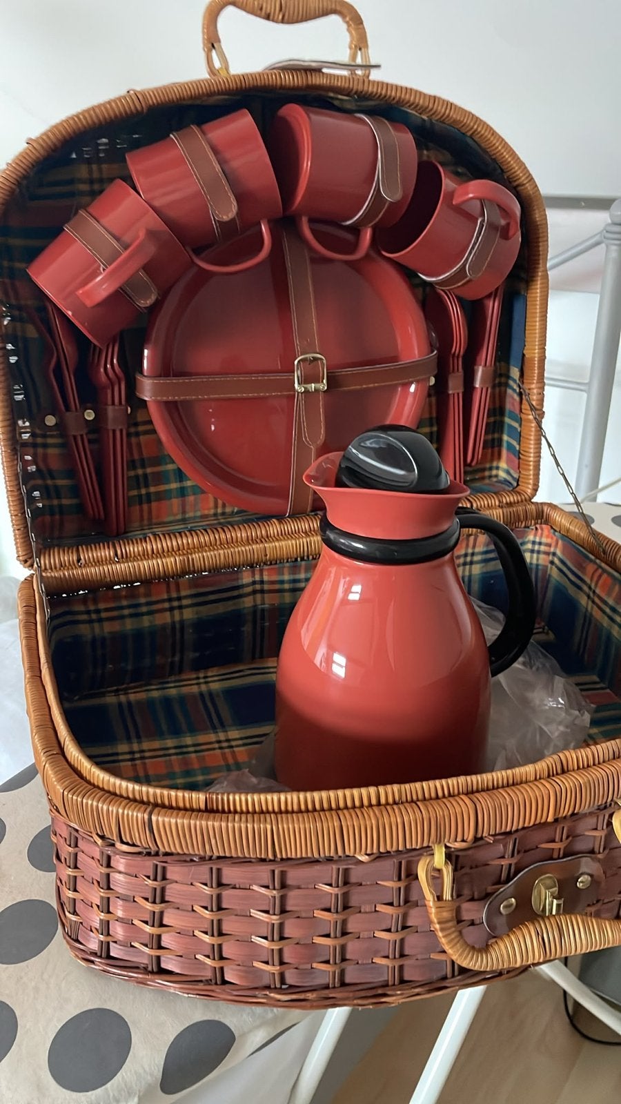 Complete picknickmand met servies en thermoskan, Ophalen, Nieuw