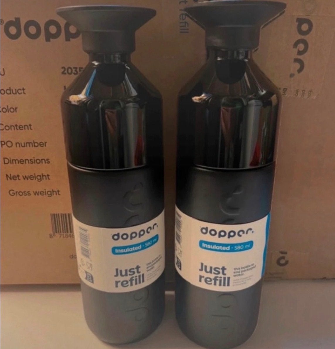 Dopper Insulated 580 ml - Zwart en roze, Overige typen, Nieuw, Ophalen of Verzenden, Zwart