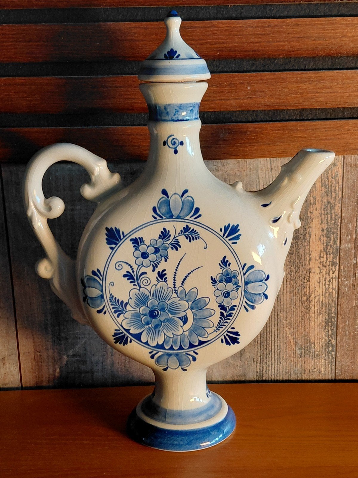 Herman Jansen Delftsblauw met craquele, Antiek en Kunst, Ophalen of Verzenden
