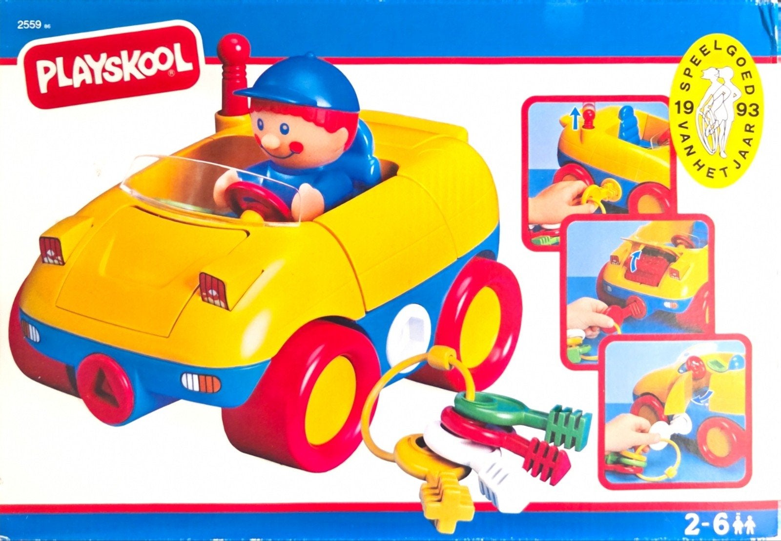 Playskool Speelgoed Auto met Sleutels en Figuur, Ophalen, Zo goed als nieuw, Auto, Met wieltjes