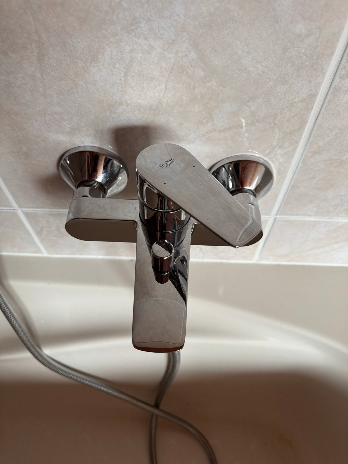Grohe Badmengkraan Start Edge, Doe-het-zelf en Verbouw, Sanitair, Ophalen of Verzenden, Zo goed als nieuw, Chroom, Kraan
