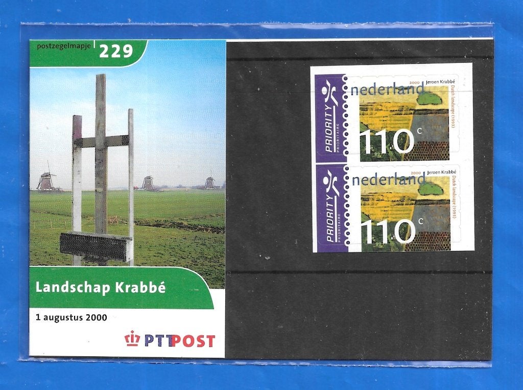 Postzegelmapje 229 - Landschap Krabbé, Verzenden, Na 1940, Postfris