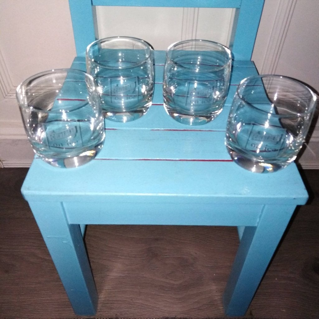Cointreau glazen wit logo 4 stuks, Ophalen, Glas of Glazen, Gebruikt, Glas