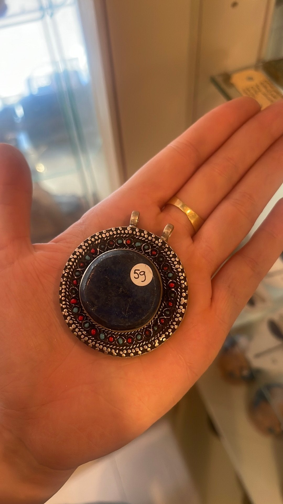 Lapis lazuli hanger, C, C, Ophalen of Verzenden, Zo goed als nieuw