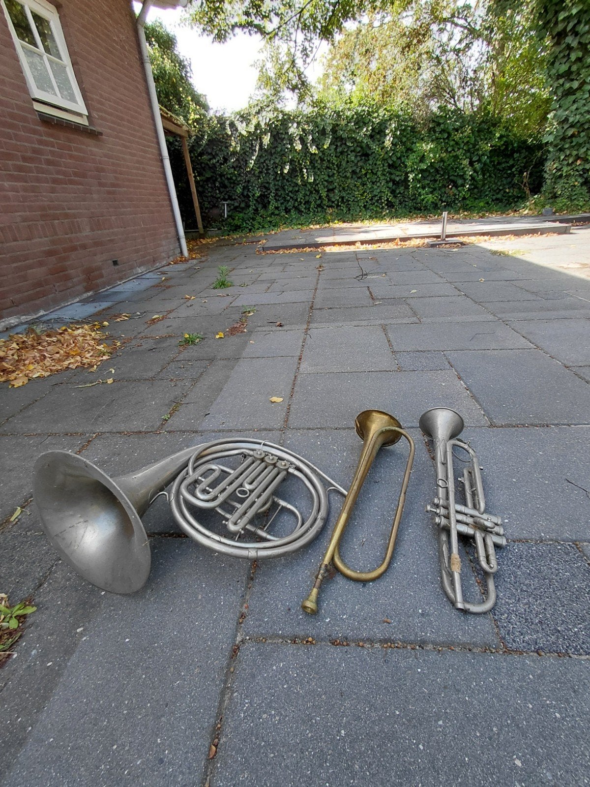Koperen blaasinstrumenten.  Trompet van fa. Schenkelaar, Muziek en Instrumenten, Blaasinstrumenten | Hoorns, Ophalen, Gebruikt