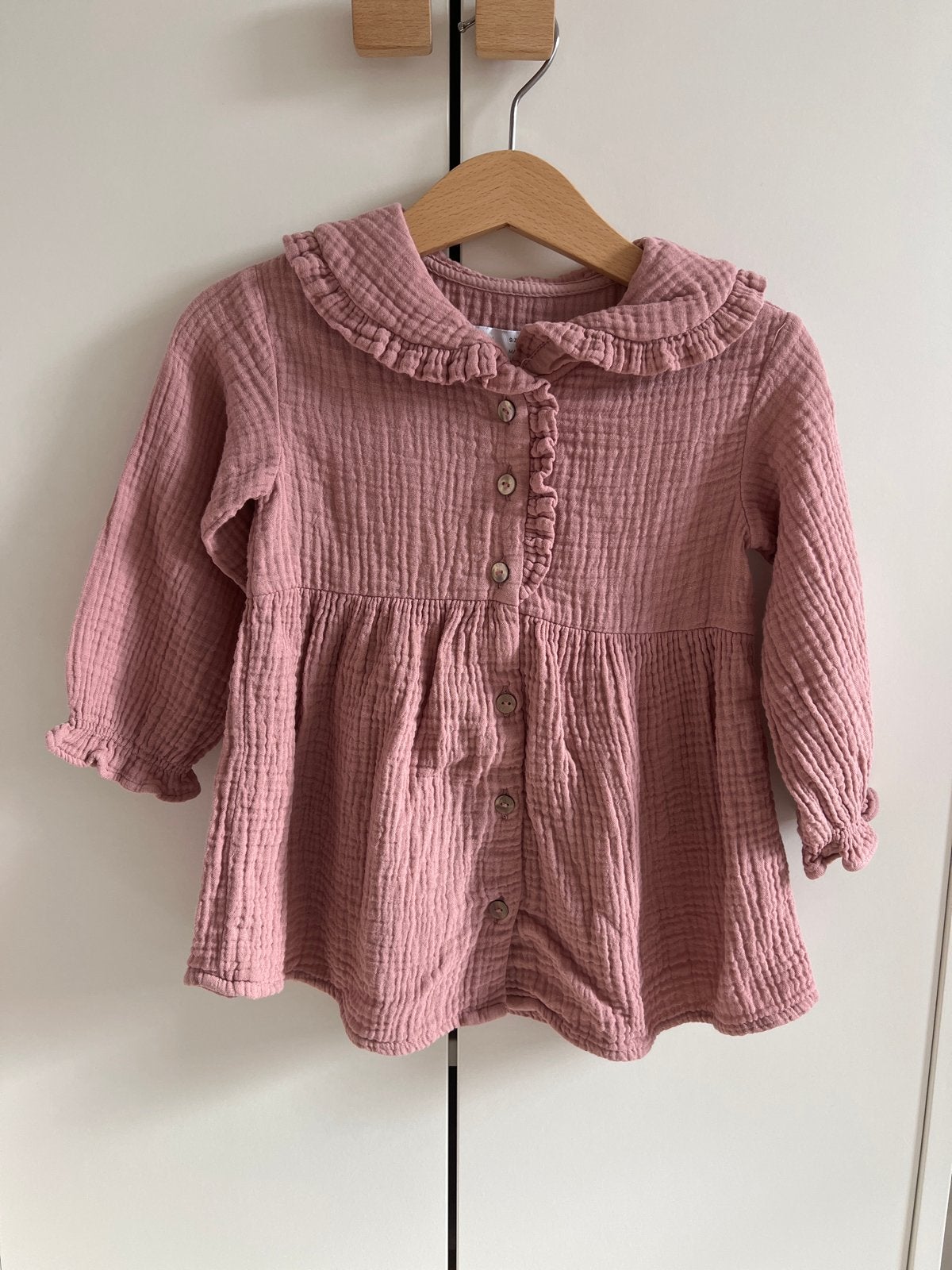Zara Roze Mousseline Jurkje/Tuniekje Maat 86, Ophalen, Zo goed als nieuw, Meisje, Jurkje of Rokje