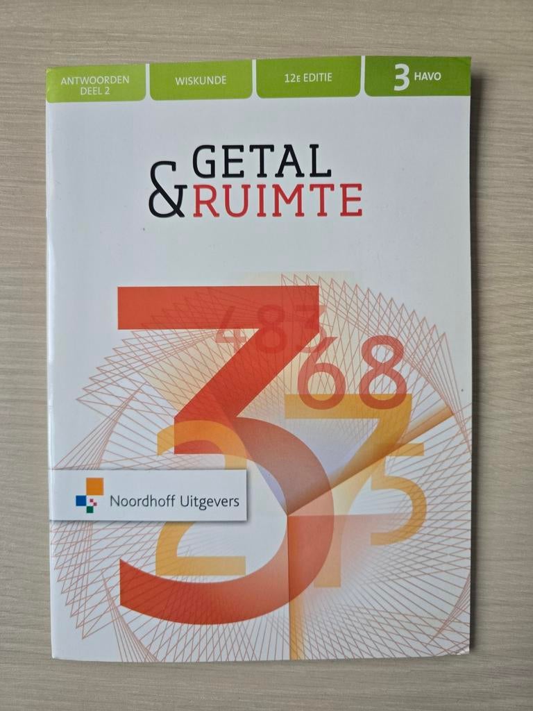 Getal en Ruimte antwoordenboekje deel 2 3 Havo, Overige vakken, HAVO, Ophalen of Verzenden, Zo goed als nieuw