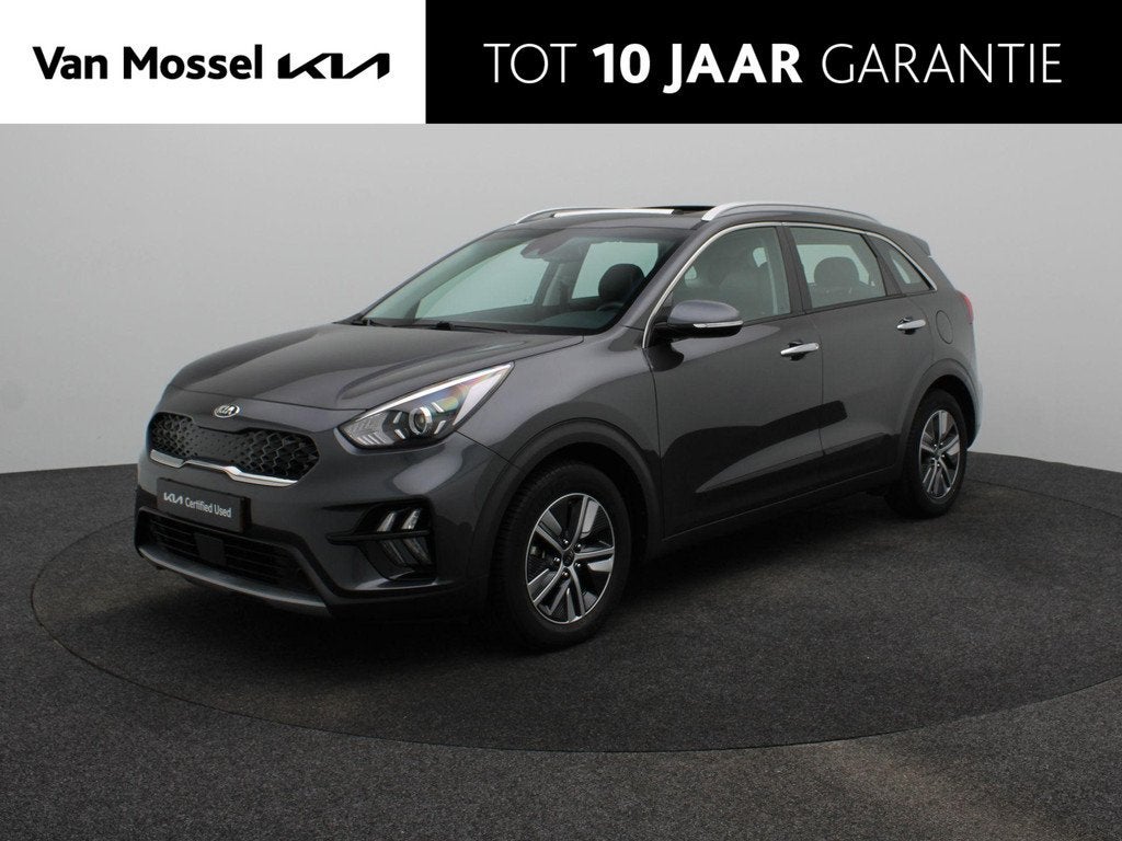 Kia Niro 1.6 GDi Hybrid DynamicLine Open Dak | Camera | Navi, Auto's, Kia, 12 maanden, Gebruikt, Leder en Stof, Origineel Nederlands