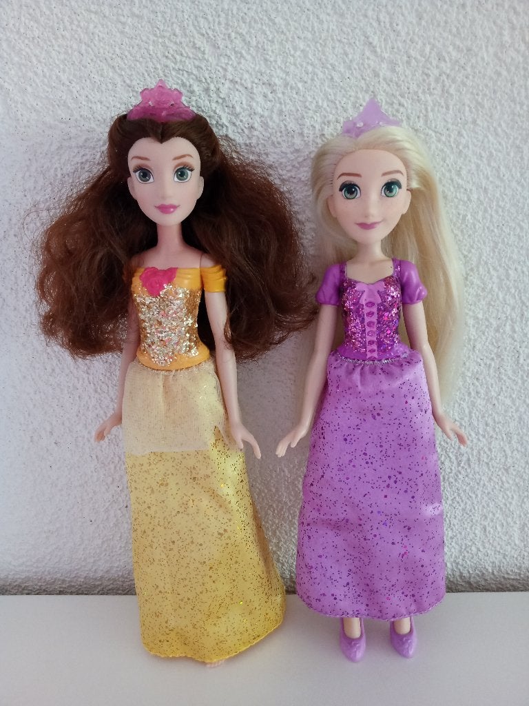 Disney Princess - Royal Shimmer BELLE E4159 & RAPUNZEL E4157, Ophalen of Verzenden, Gebruikt, Overige typen