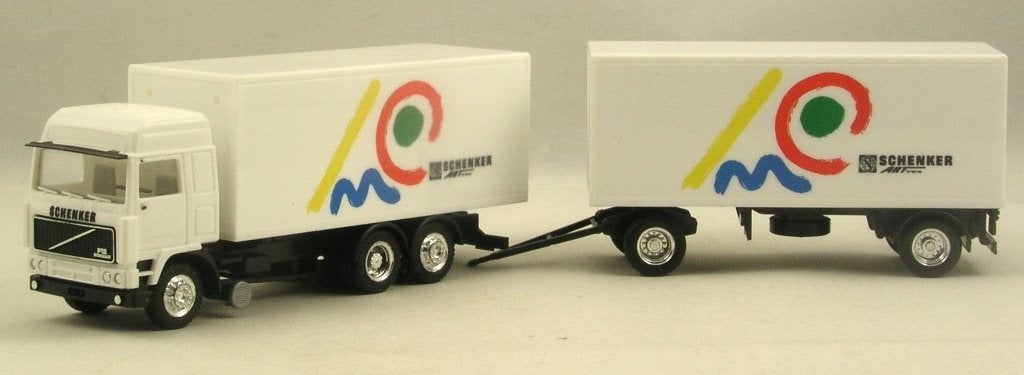 Albedo Volvo FH 16 Schenker Art express gesloten aanhanger., Hobby en Vrije tijd, Ophalen of Verzenden, Zo goed als nieuw, Bus of Vrachtwagen
