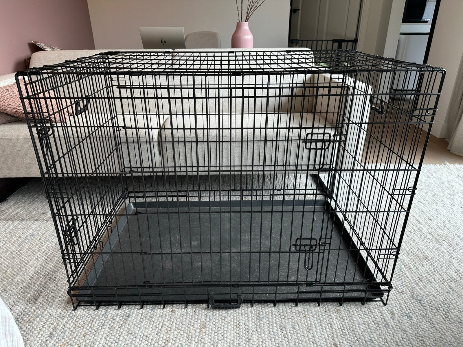 Stalen honden bench XL, Dieren en Toebehoren, Ophalen, Zo goed als nieuw