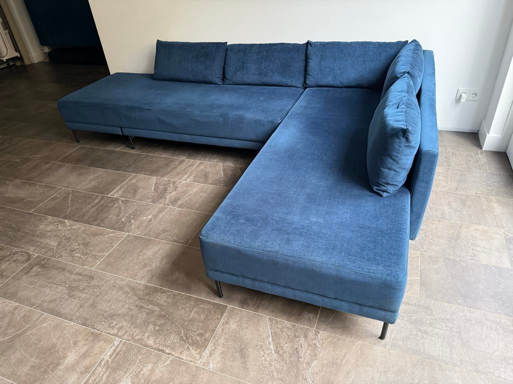 Sofacompany Vivica slaapbank - Planet Legion Blue, Ophalen, 250 tot 300 cm, Driepersoons, Zo goed als nieuw