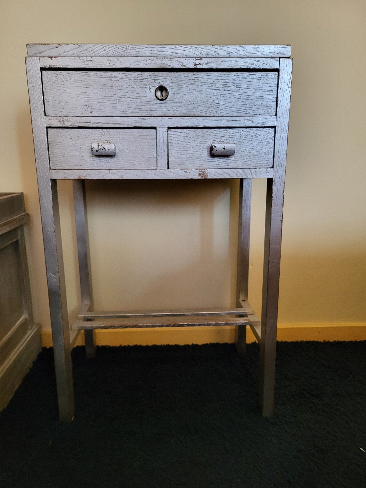 Vintage bijzettafel/nachtkastje met lades, Antiek en Kunst, Ophalen