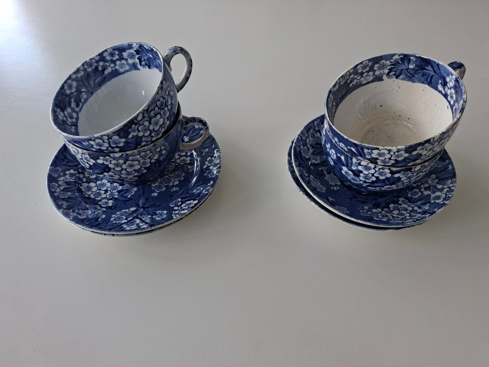 Vintage May Blossom Leighton theekopjes en schotels, Ophalen of Verzenden