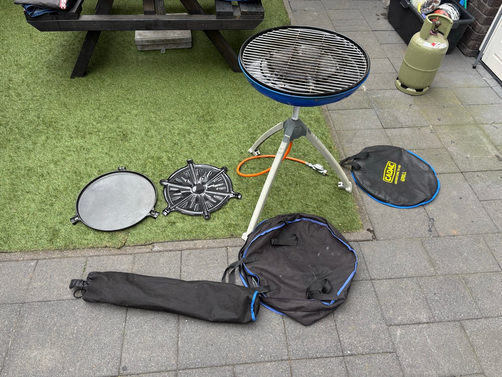 Cadac Safari Chef 2 BBQ/Grill met accessoires, Ophalen of Verzenden, Gebruikt